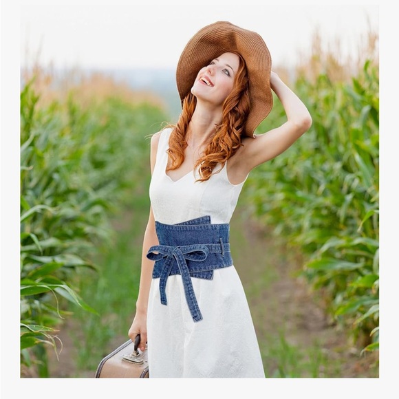 Stylish Denim Blue Women's Belt - Picture 3 of 9